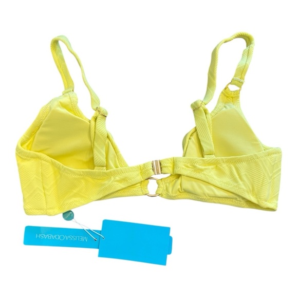 Melissa Odabash Montenegro Lemon Zigzag Bikini Top in Lemon NWT - Picture 5 of 6
